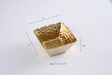 Load image into Gallery viewer, Pampa Bay Cer-2733-G Small Square Snack Bowl in Golden Millennium, 5-Inch Square
