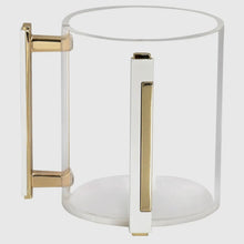 Load image into Gallery viewer, Lucite Clear Wash Cup With Gold Handles
