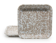 Load image into Gallery viewer, Taupe Swirl Square Plate
