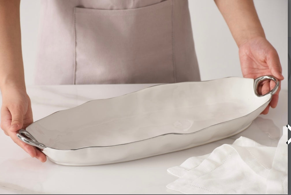 Porcelain Deep Long Server with Handles