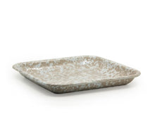 Load image into Gallery viewer, Taupe Swirl Square Plate
