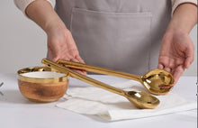 Load image into Gallery viewer, Gold Salad Server Set
