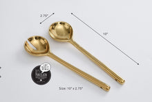 Load image into Gallery viewer, Gold Salad Server Set

