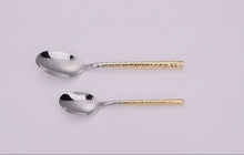 Load image into Gallery viewer, Ombre Gold Handle Flatware Set, Service For 4
