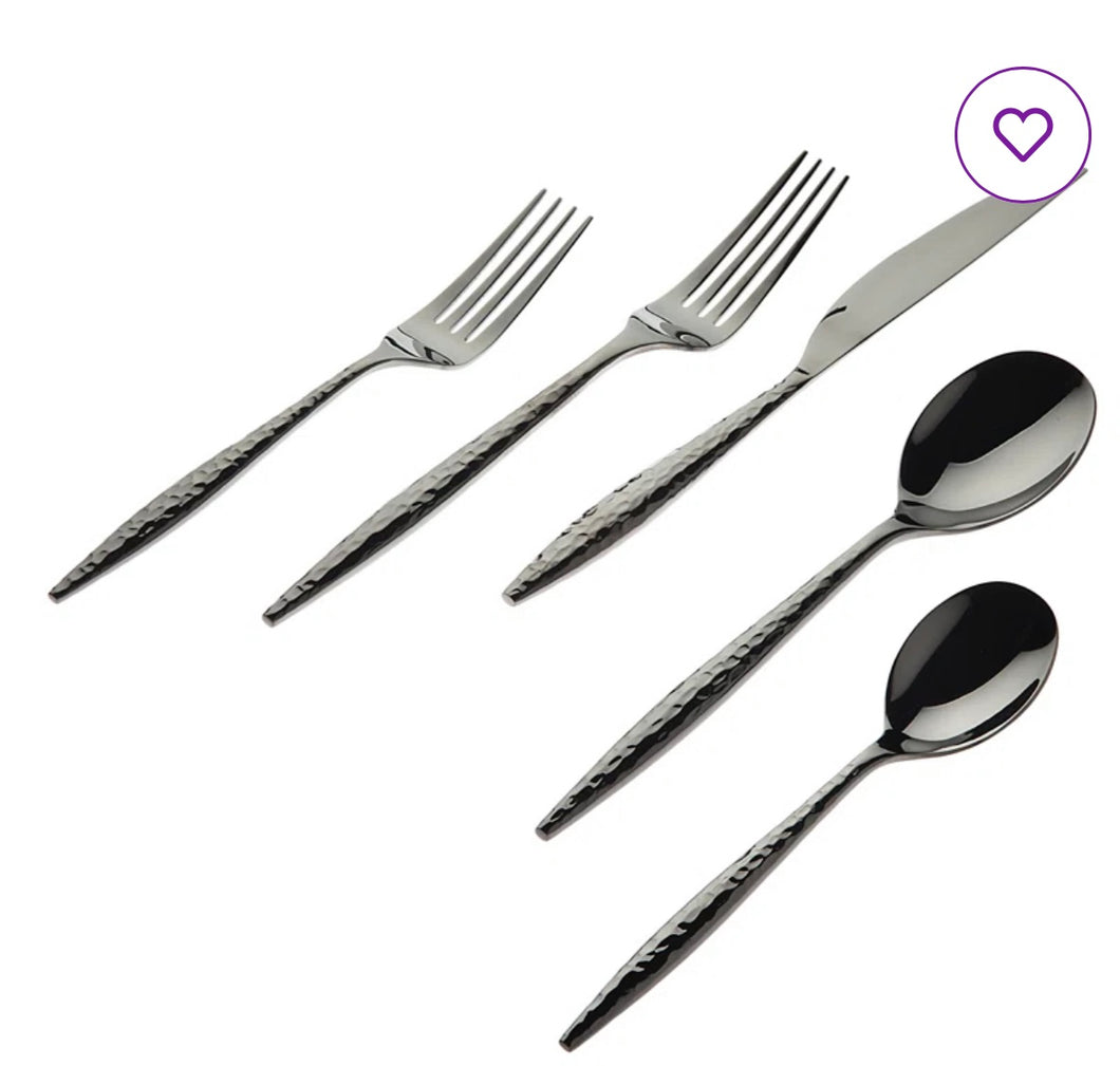 GodINGER Avelino Graphite 20 Piece Flatware Set