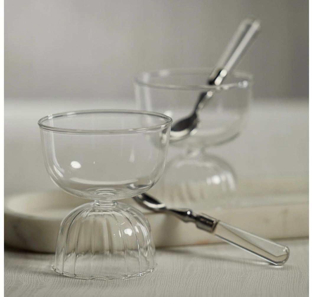 Liso Glass Compote Bowl