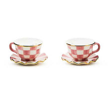 Load image into Gallery viewer, Rosy Check Teacup Salt And Pepper Set
