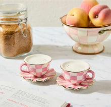 Load image into Gallery viewer, Rosy Check Teacup Salt And Pepper Set
