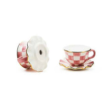 Load image into Gallery viewer, Rosy Check Teacup Salt And Pepper Set
