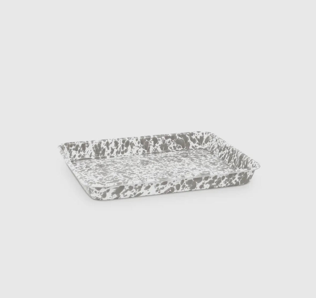 Splatter Enamelware Small Rectangular Tray