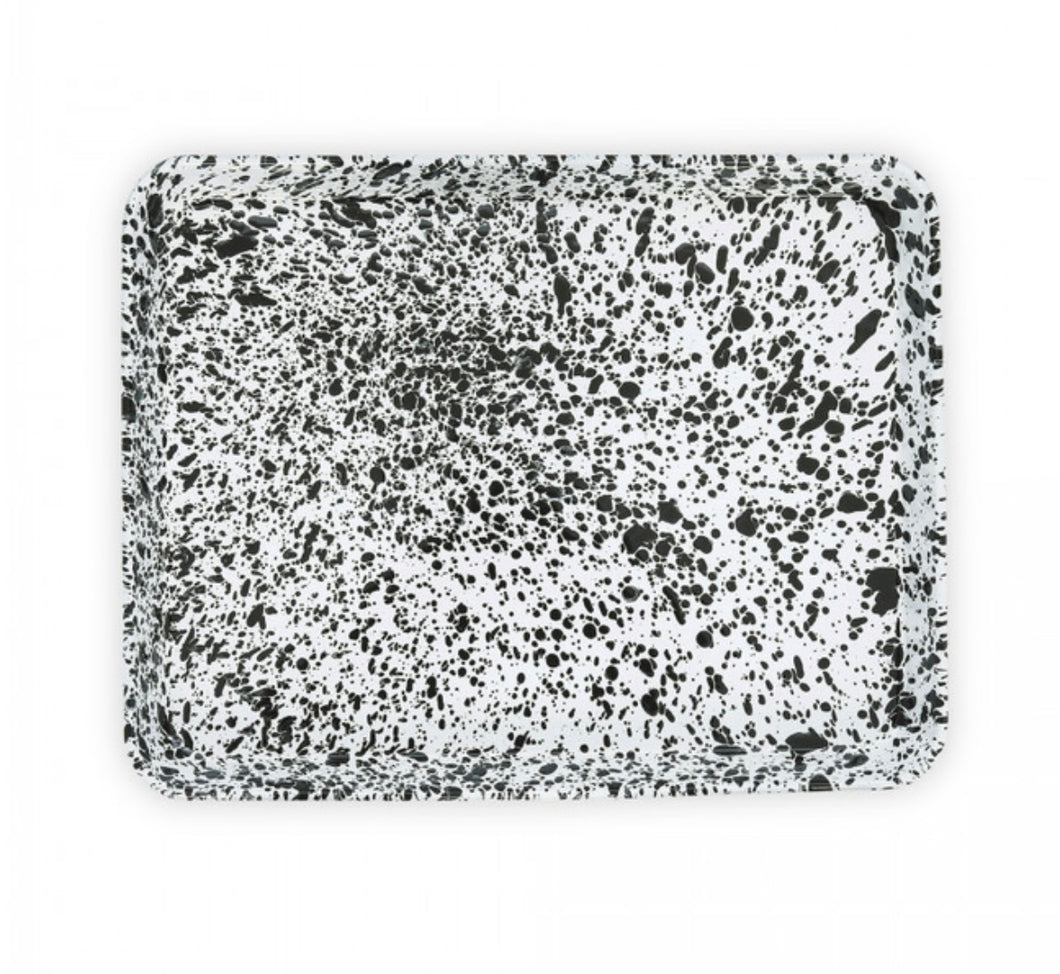 Splatter Enamelware Large Rectangle/Jelly Roll Tray