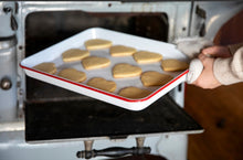 Load image into Gallery viewer, Splatter Enamelware Large Rectangle/Jelly Roll Tray
