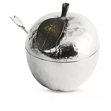 Load image into Gallery viewer, Apple Honey Pot with spoon
